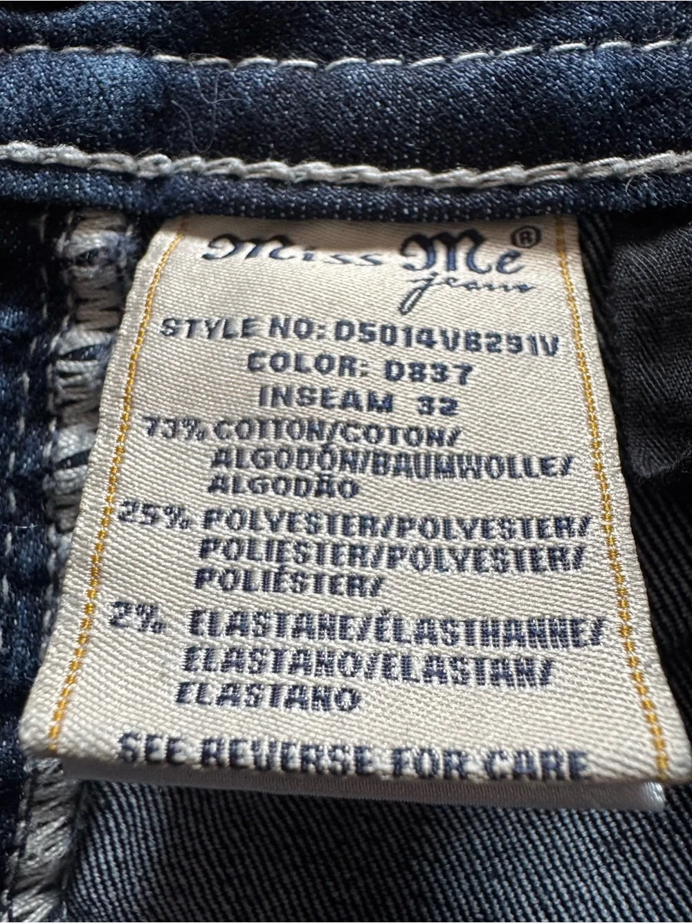 Miss Me mid-rise curvy boot Jeans Size 26 × 30 Bootcut Flare - Picture 12 of 16